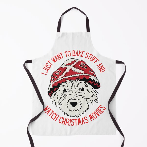 Item preview, cute puppy  with I Just Want To Bake Stuff And Watch Christmas Movies for dogs lovers designed and sold by kofundesigns.