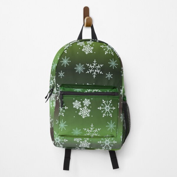 Item preview, Snowflakes on Green Background Winter Pattern  designed and sold by HMadeArtSON.