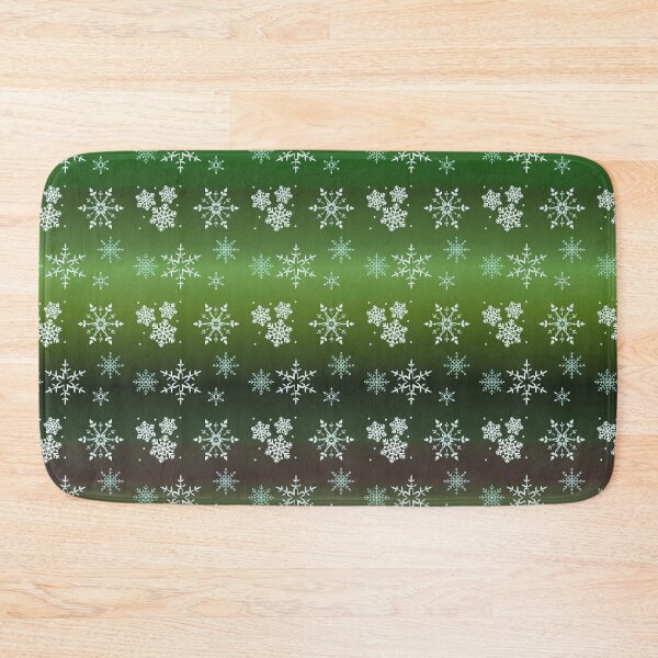 Item preview, Snowflakes on Green Background Winter Pattern  designed and sold by HMadeArtSON.
