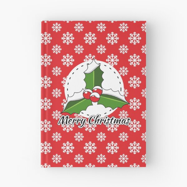 Item preview, Acebo en patrón de copos de nieve blanco rojo - Feliz Navidad designed and sold by BirdAtWork.