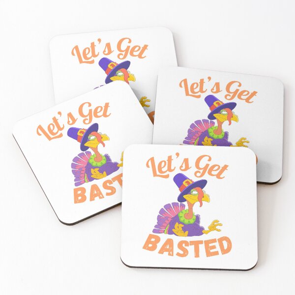Item preview, Let’s get basted, pilgrim turkey, turkey wearing hat designed and sold by t0xicpezz.