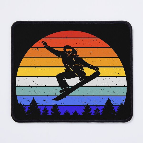 Item preview, Vintage Retro Snowboarder Sunset Snowboard III designed and sold by Lemon Pepper.