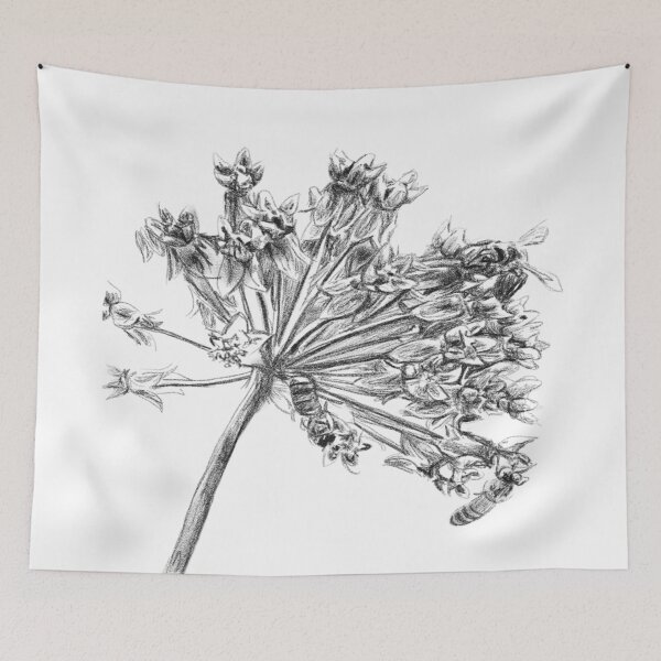 Item preview, Bee & Milkweed Sketch designed and sold by fancysarah.