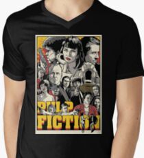Camiseta de cuello en V Ficción de pulpa