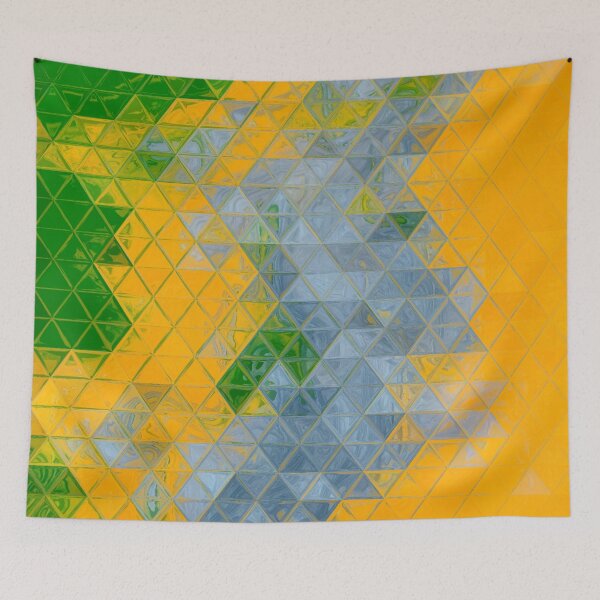 Item preview, Yellow and Gray mosaic designed and sold by LibicoStore.