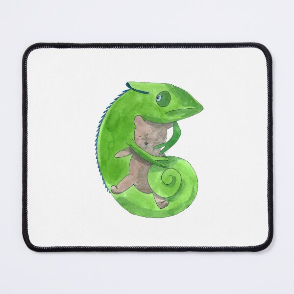 Item preview, Cute Chameleon Frank with Teddy Bear designed and sold by tmetamorfosis.