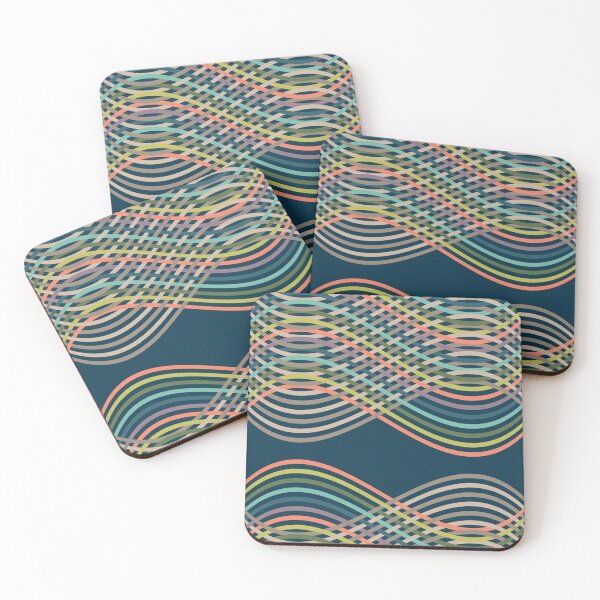 Item preview, Woven Waves in Rainbow designed and sold by Andrea Maxwell Design & Illustration.