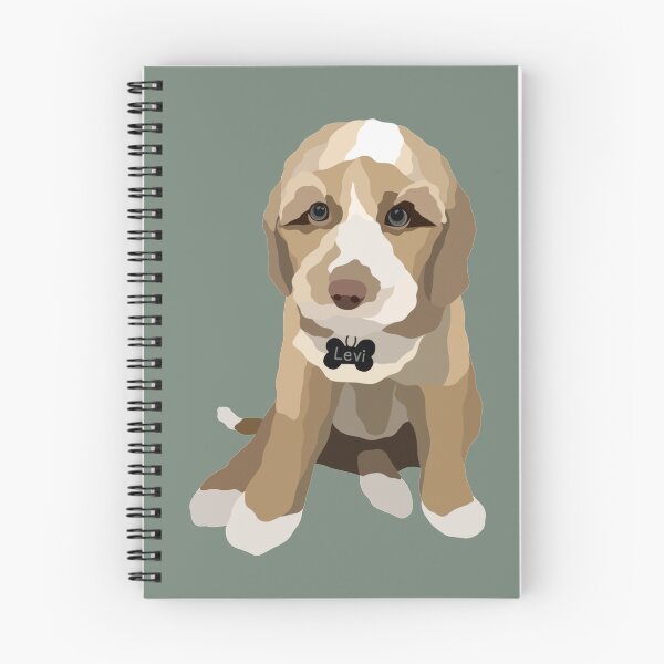 Item preview, Australian Labradoodle Puppy Dog Portrait Digital Illustration designed and sold by sherylwylie.