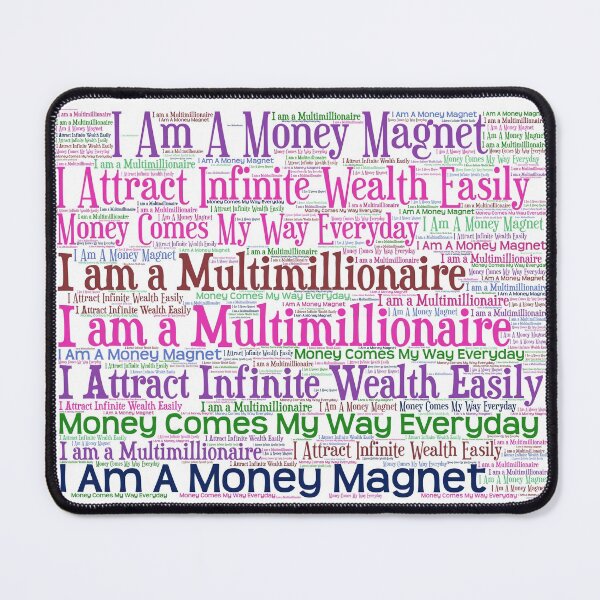 Item preview, Law of Attraction Vision Board Wealth Multimillionaire Pink Purple designed and sold by frankie5368.