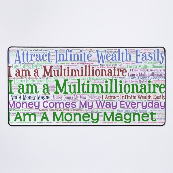 Item preview, Law of Attraction Vision Board Wealth Multimillionaire Pink Purple designed and sold by frankie5368.