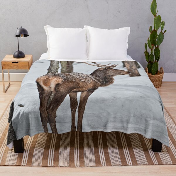Item preview, Red Deer In Winter Woods designed and sold by Michael Cummings.