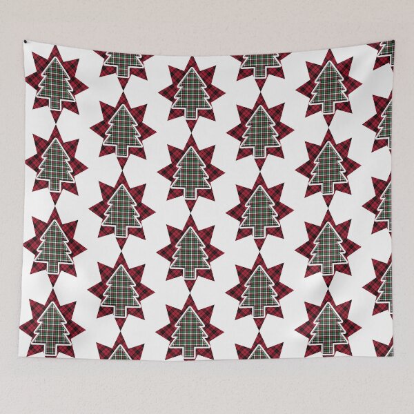 Item preview, Plaid Christmas Tree in a Star, Old-Fashioned Christmas Design designed and sold by mamahellfire31.