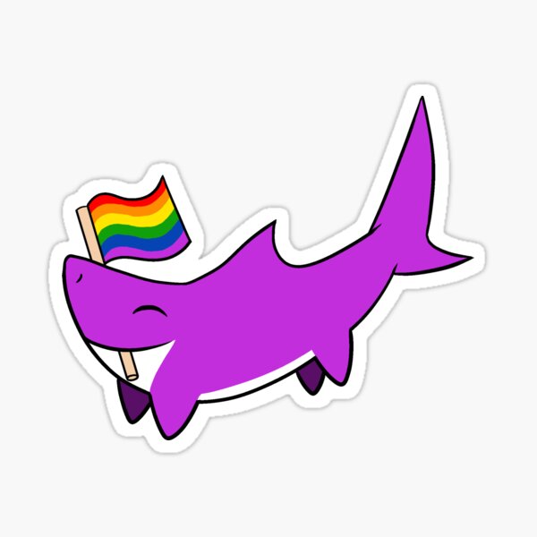 Gay Pride Shark Sticker For Sale By Sharkycharlie Redbubble