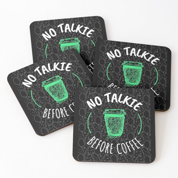 Item preview, NO TALKIE BEFORE COFFEE T-SHIRT  designed and sold by BestCoolStuff.
