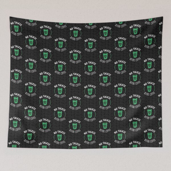 Item preview, NO TALKIE BEFORE COFFEE T-SHIRT  designed and sold by BestCoolStuff.