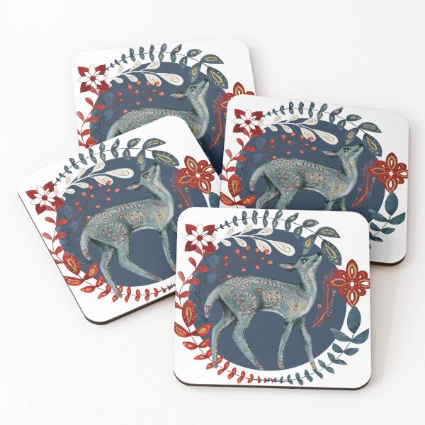 Item preview, Magical Christmas deer Nordic Scandinavian style cottagecore aesthetic designed and sold by PG Illustration.