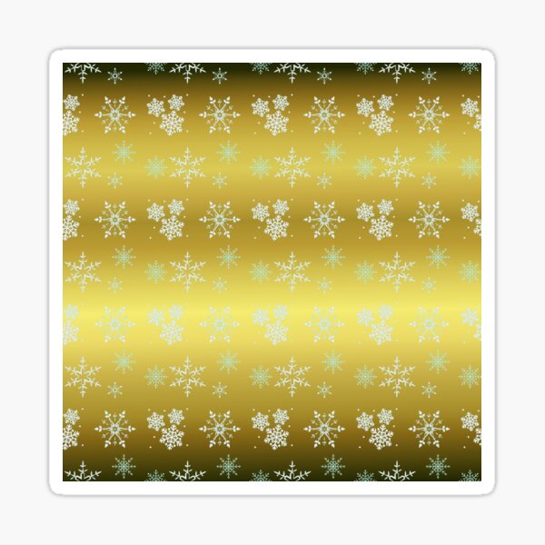 Snowflakes on Ombre Brown Background Winter Pattern  Sticker