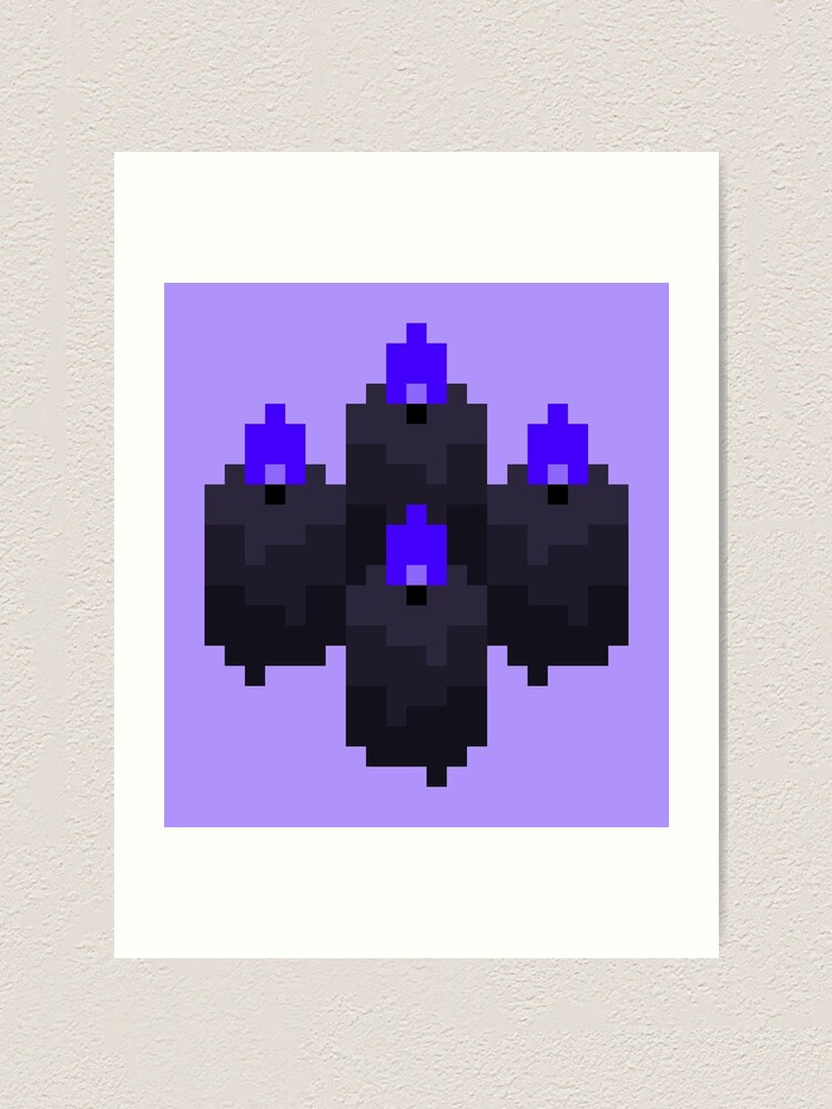 Thumbnail 1 von 3, Kunstdruck, Magical Little Black Pixel Candles designt und verkauft von rin3d .