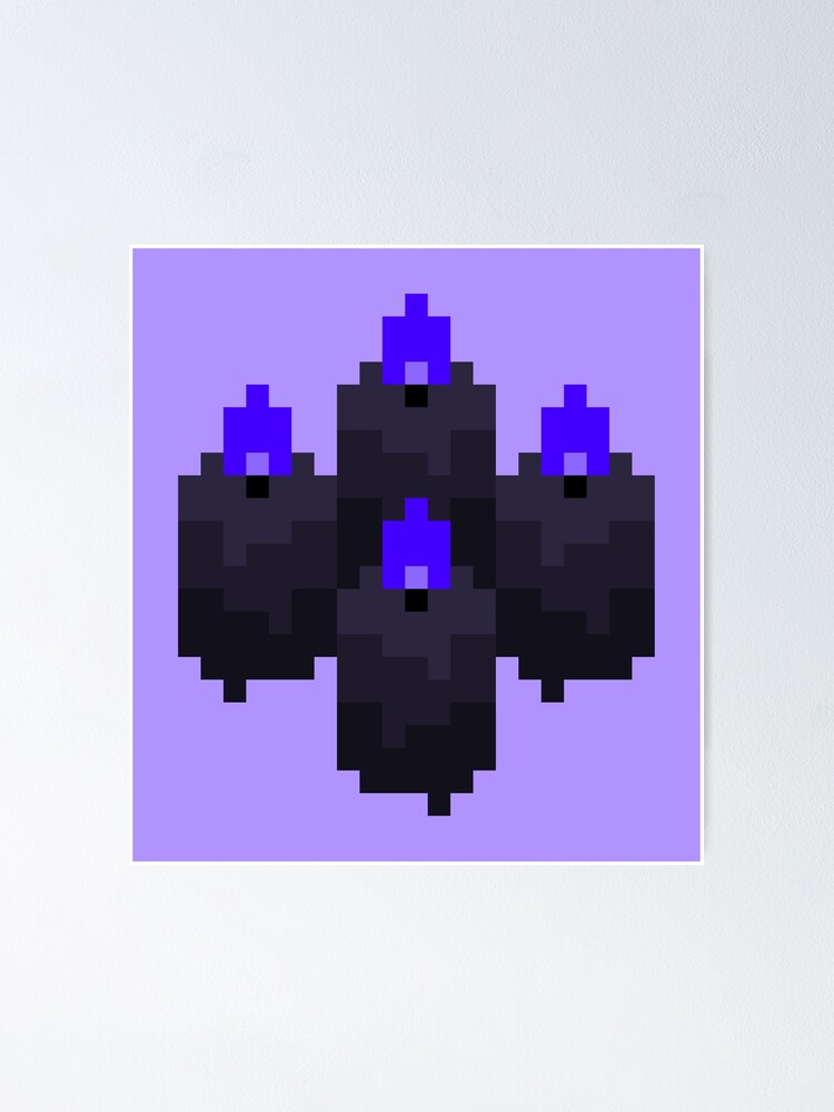 Imagen 1 de 3, Póster con la obra Magical Little Black Pixel Candles, diseñada y vendida por rin3d.