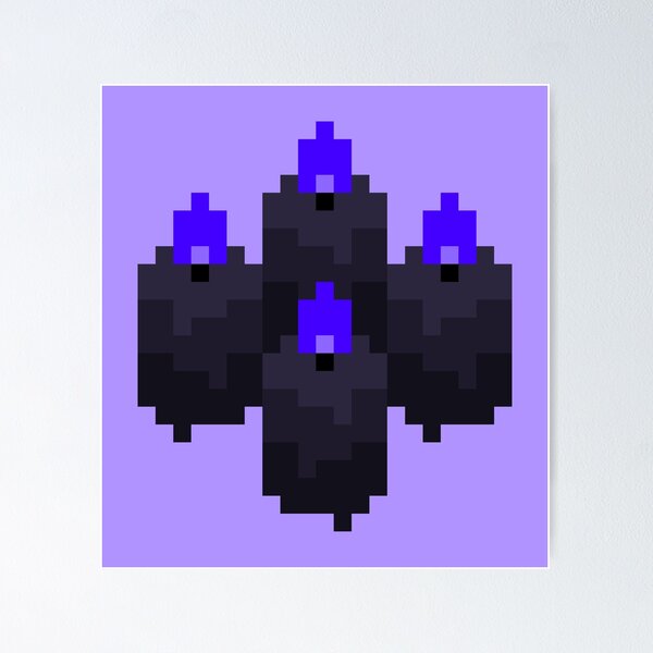 Item preview, Magical Little Black Pixel Candles designed and sold by rin3d .