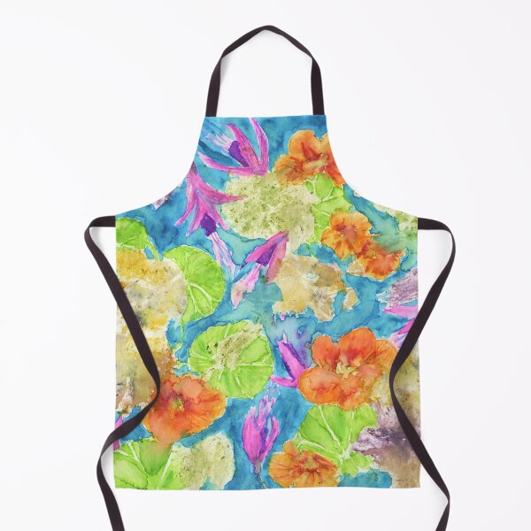 Item preview, Nasturtium and Fuchsia Pounded Watercolour designed and sold by LymphomaLass.
