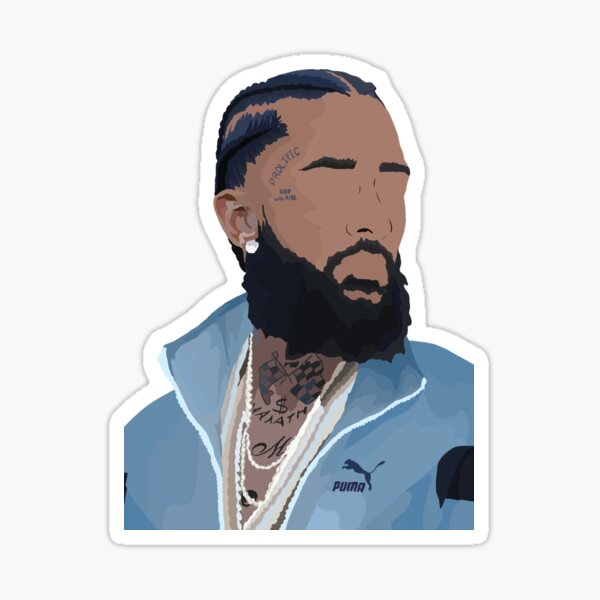 Nipsey Hussle Tribute Jersey - Nipsey Hussle - Sticker