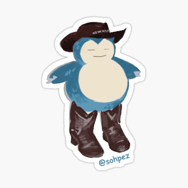 Cowpoke Snorlax Glossy Sticker