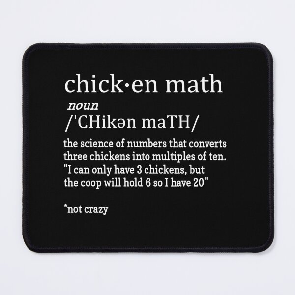 Item preview, Funny Chicken Math Definition designed and sold by nanogarbanzo.