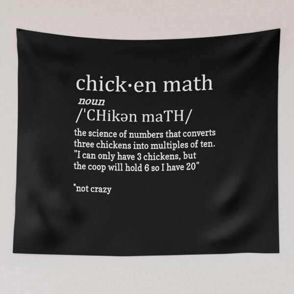 Item preview, Funny Chicken Math Definition designed and sold by nanogarbanzo.