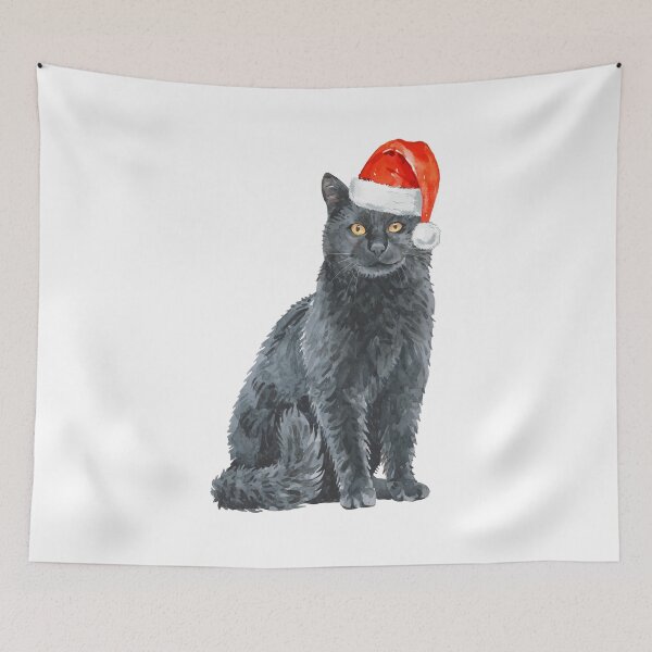 Item preview, Gray Santa Cat designed and sold by magicbyrc.