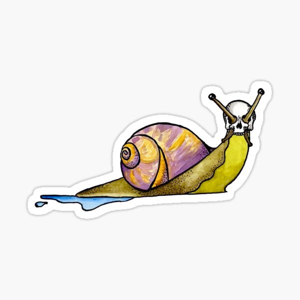 Bumper Stickers One Blue Snail Large Art Sticker Totem Snails Forest