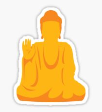 Golden Buddha Statue meditating Sticker