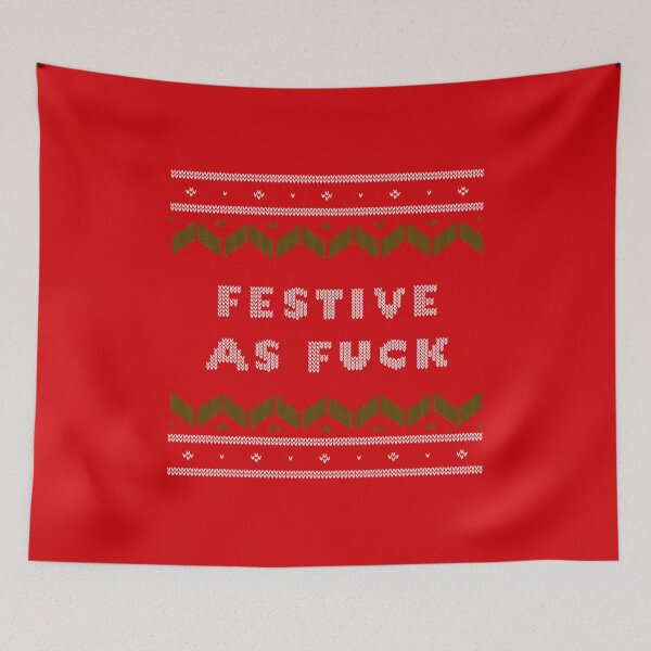 Item preview, Festive As Fuck ugly sweater designed and sold by Ahhvocadoh.