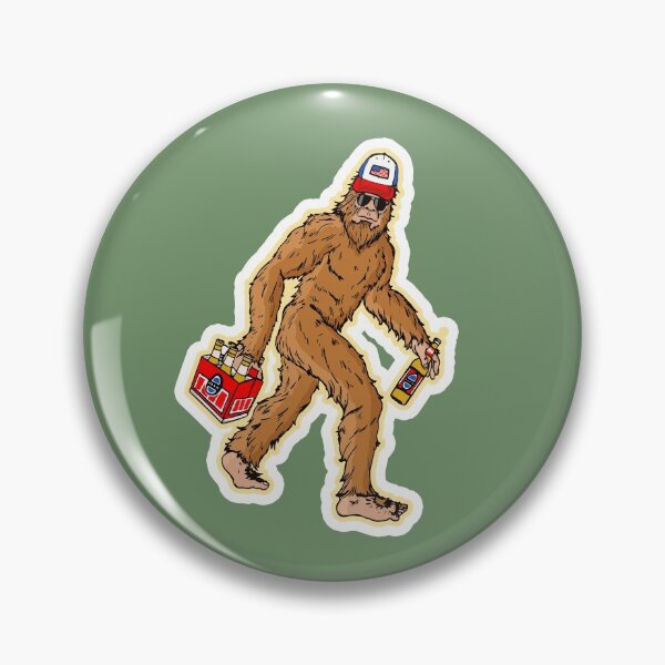 Item preview, Beer Drinkin' Bigfoot 6-Pack Sasquatch w/ Trucker Hat designed and sold by robotbasecamp.