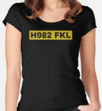 H982 FKL License plate Women's Fitted Scoop T-Shirt