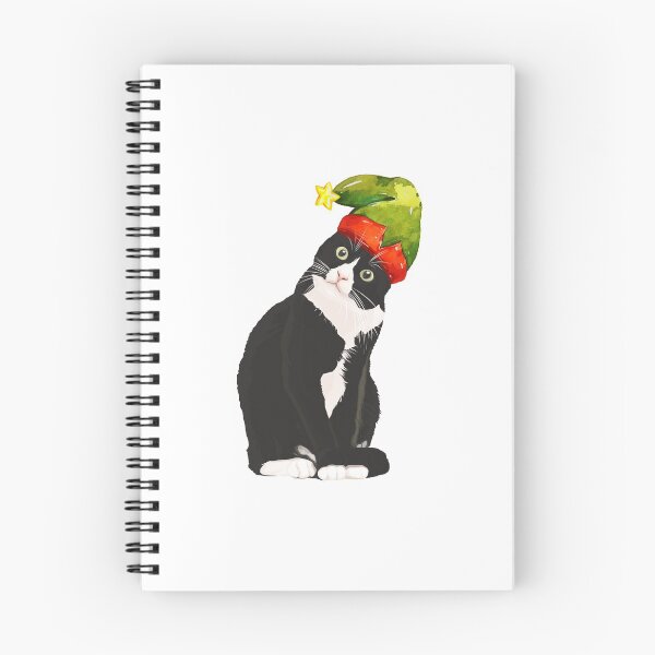 Item preview, Black and White Christmas Cat designed and sold by magicbyrc.