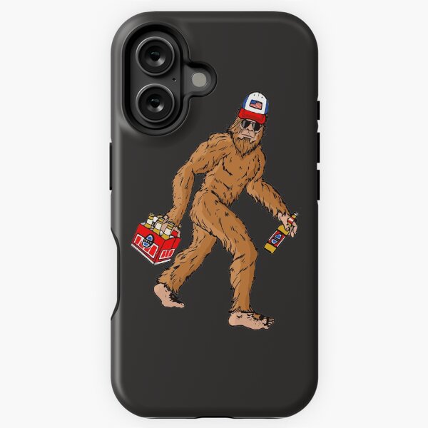 Item preview, Beer Drinkin' Bigfoot 6-Pack Sasquatch w/ Trucker Hat designed and sold by robotbasecamp.