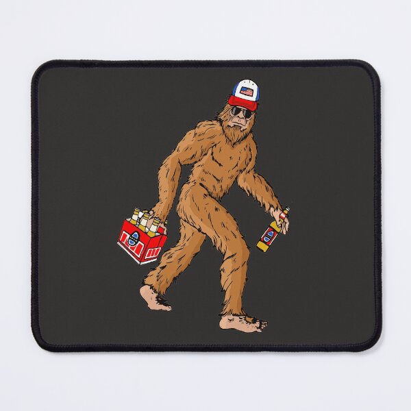 Item preview, Beer Drinkin' Bigfoot 6-Pack Sasquatch w/ Trucker Hat designed and sold by robotbasecamp.