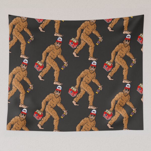 Item preview, Beer Drinkin' Bigfoot 6-Pack Sasquatch w/ Trucker Hat designed and sold by robotbasecamp.