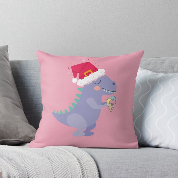 Item preview, Christmas dinosaur with ice cream and hat designed and sold by LukjanovArt.