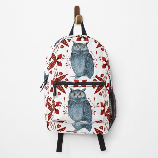 Item preview, Magic Christmas Nordic style owl pattern cottagecore aesthetic designed and sold by PG Illustration.