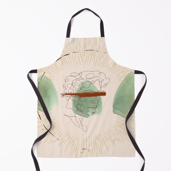 Item preview, aesthetic outline of a person with golden circle and watercolor designed and sold by Tushkae.