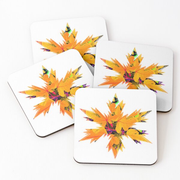 Item preview, XMAS Snowflakes yellow red autumn leave star by Iritof designed and sold by iritof.