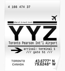 YYZ Toronto Pearson International Airport Poster