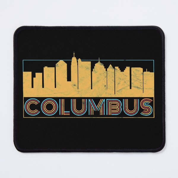 Item preview, Columbus Cityscape Retro Worn designed and sold by Redbeardapparel.