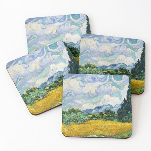 Item preview, Wheat Field with Cyprusses - Vincent Van Gogh 1889 - Reimagined designed and sold by ImagenImages.