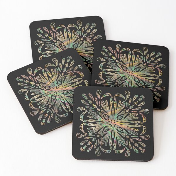 Item preview, beautiful hallo magic circle art flower pattern sticker  designed and sold by tenkenryujin.