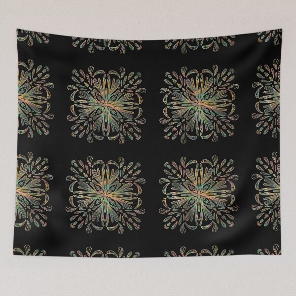 Item preview, beautiful hallo magic circle art flower pattern sticker  designed and sold by tenkenryujin.