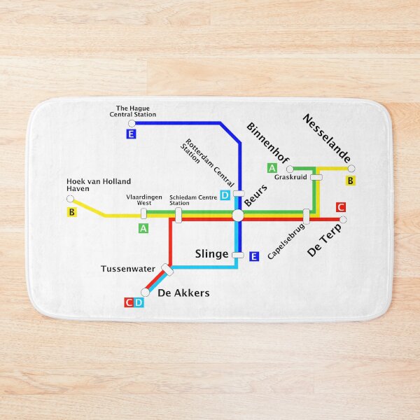 Item preview, Rotterdam Metro Map designed and sold by TransportFans.