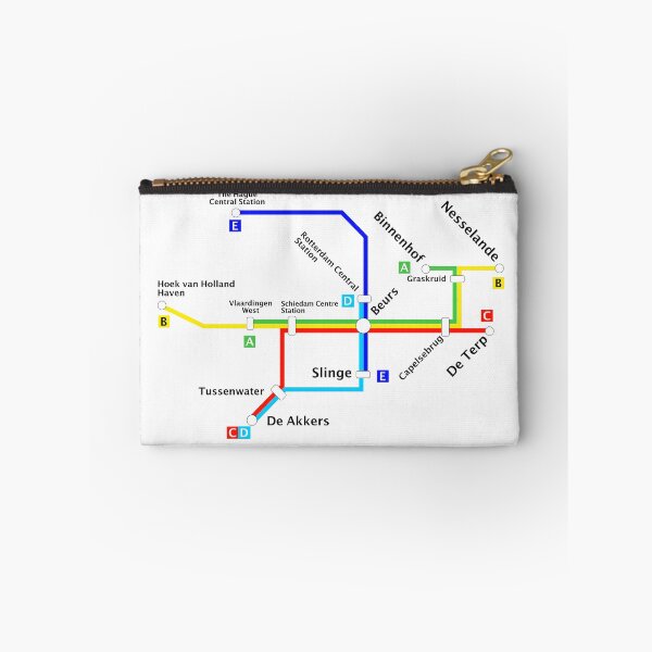 Artikelvorschau, Rotterdamer U-Bahn-Karte entworfen und verkauft von TransportFans.